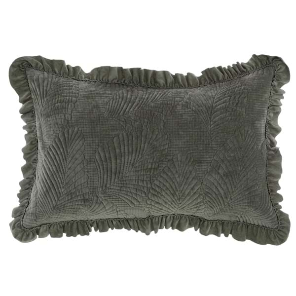 SET OF 2VELVET PILLOW COVER  WITH FRILLS A3671599VE